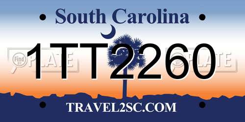 1TT2260 South Carolina License Plate