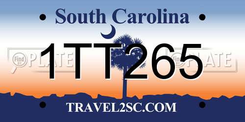 1TT265 South Carolina License Plate