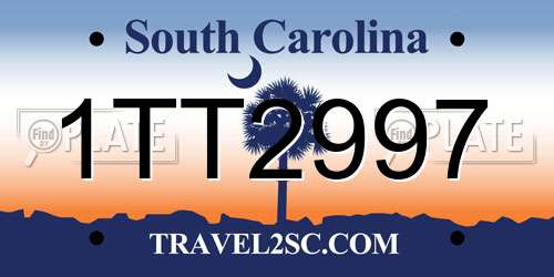 1TT2997 South Carolina License Plate
