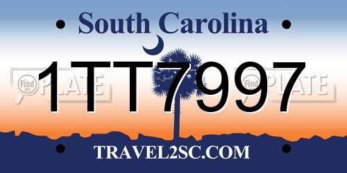 1TT7997 South Carolina License Plate