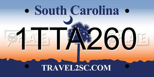 1TTA260 South Carolina License Plate