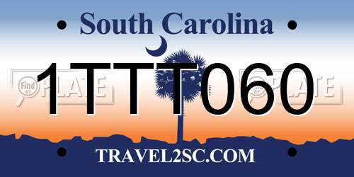 1TTT060 South Carolina License Plate