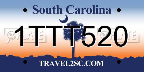 1TTT520 South Carolina License Plate