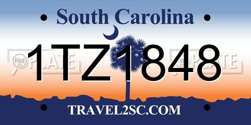 1TZ1848 South Carolina License Plate