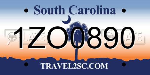 1ZO0890 South Carolina License Plate