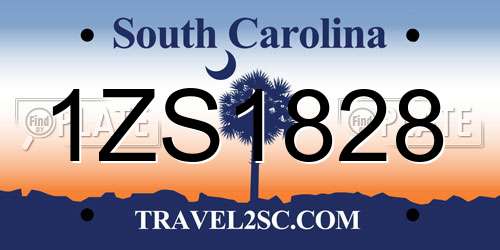 1ZS1828 South Carolina License Plate