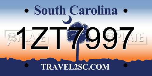 1ZT7997 South Carolina License Plate