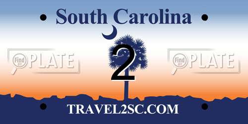 2 South Carolina License Plate