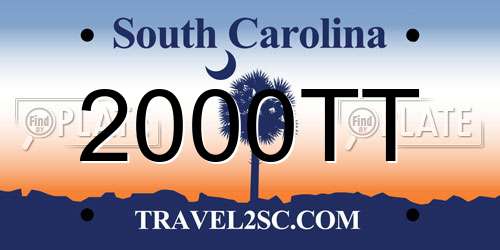 2000TT South Carolina License Plate