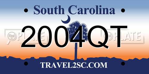 2004QT South Carolina License Plate