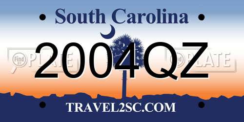 2004QZ South Carolina License Plate