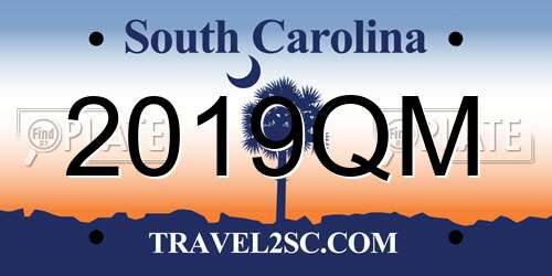 2019QM South Carolina License Plate