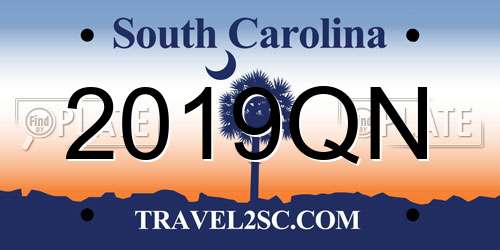 2019QN South Carolina License Plate
