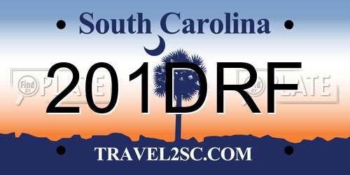 201DRF South Carolina License Plate