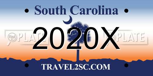 2020X South Carolina License Plate
