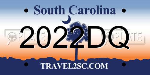 2022DQ South Carolina License Plate