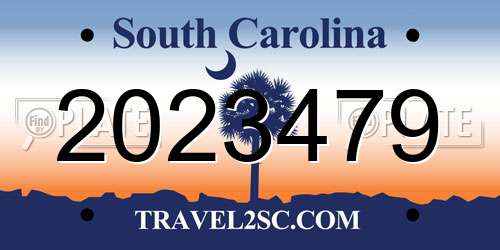 2023479 South Carolina License Plate