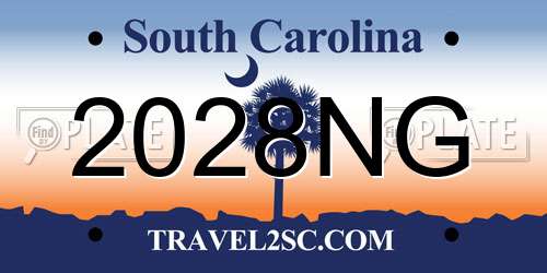 2028NG South Carolina License Plate