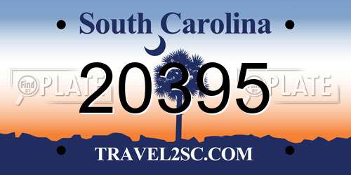 20395 South Carolina License Plate