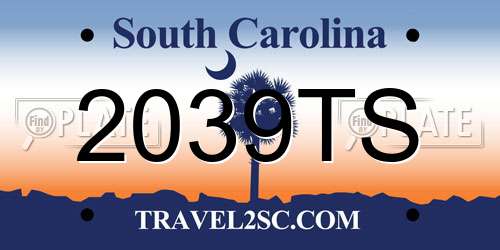 2039TS South Carolina License Plate
