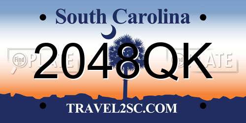 2048QK South Carolina License Plate
