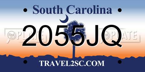 2055JQ South Carolina License Plate