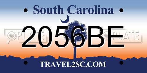 2056BE South Carolina License Plate
