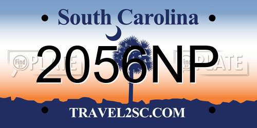 2056NP South Carolina License Plate