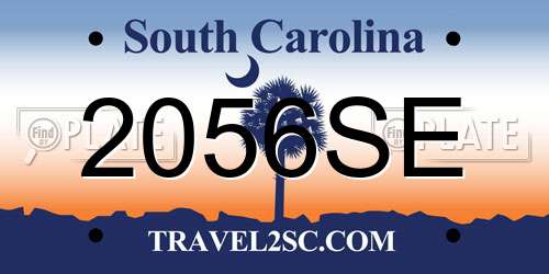 2056SE South Carolina License Plate