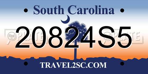 20824S5 South Carolina License Plate