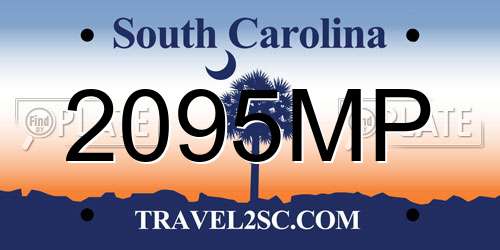 2095MP South Carolina License Plate