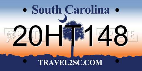 20HT148 South Carolina License Plate