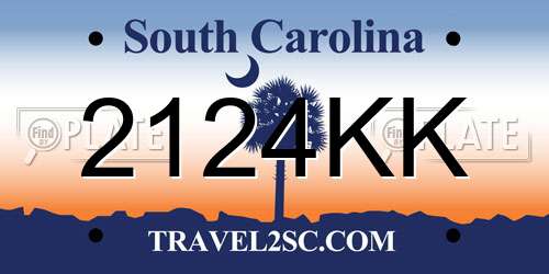 2124KK South Carolina License Plate