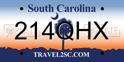 214QHX South Carolina License Plate