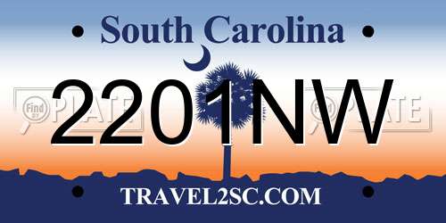 2201NW South Carolina License Plate