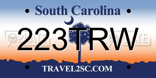 223TRW South Carolina License Plate