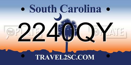 2240QY South Carolina License Plate