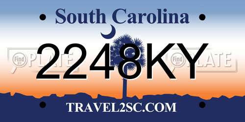 2248KY South Carolina License Plate