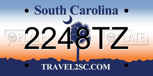 2248TZ South Carolina License Plate