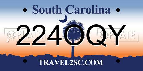 224OQY South Carolina License Plate