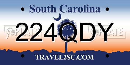224QDY South Carolina License Plate