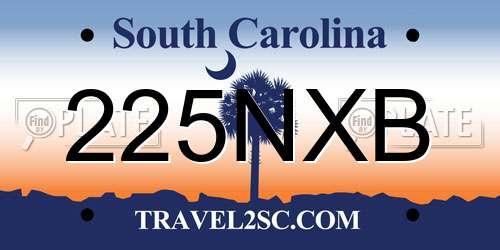 225NXB South Carolina License Plate