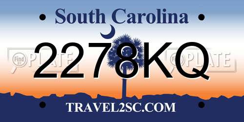 2278KQ South Carolina License Plate