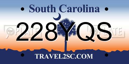 228YQS South Carolina License Plate