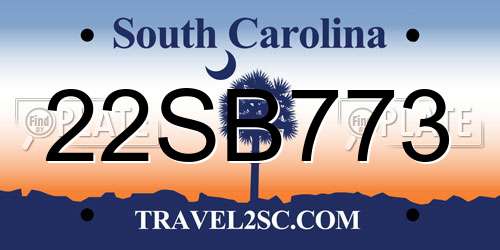 22SB773 South Carolina License Plate