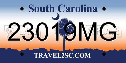 23019MG South Carolina License Plate