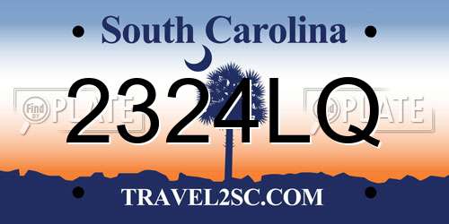 2324LQ South Carolina License Plate