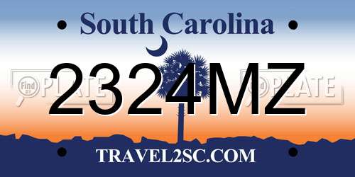 2324MZ South Carolina License Plate