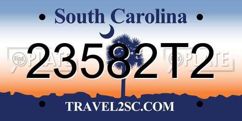 23582T2 South Carolina License Plate