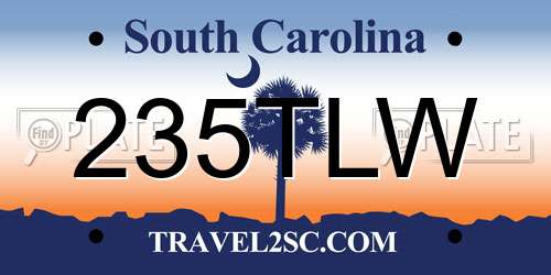 235TLW South Carolina License Plate